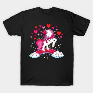 Unicorn Valentines day shirt toddler Girl Love Heart Rainbow T-Shirt